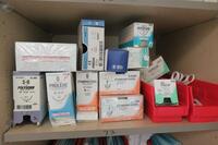 CONTENTS OF SHELF, MISC SURGICAL SUTURES, HAMILTON, 3RD FLOOR, RM216