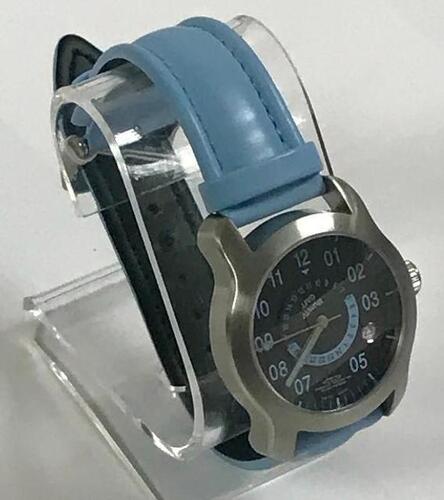 ANGULAR MOMENTUM IIIUM/IV GMT WATCH WITH BLUE STRAP - Store Display, No Box, No Papers