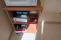 PRINTER STAND WITH MISCELLANEOUS OFFICE SUPPLIES, HAMILTON, 3RD FLOOR, RM216