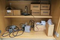 CONTENTS OF CABINET, MAGNETIC STIRRERS, MISC SUPPLIES, HAMILTON, 3RD FLOOR, RM207