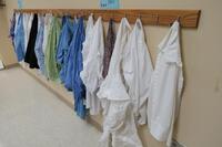 LOT, LAB COATS PLUS COAT HOOK RACK, HAMILTON, 3RD FLOOR, RM206