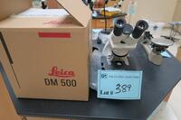 LEICA DM500 MICROSCOPE WITH COVER AND BOX, HAMILTON, 3RD FLOOR, RM206