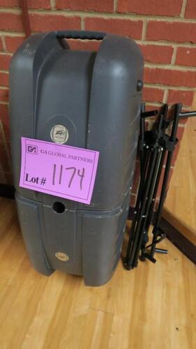 LOT, PEAVEY ESCORT PORTABLE PA SYSTEM, WITH MICS AND CONSOLE STAND, SPALDING, LOWER LEVEL FLOOR, RM STUDENT CENTER