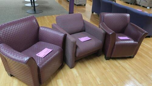 LOT, 3 ARM CHAIRS, SPALDING, LOWER LEVEL FLOOR, RM STUDENT CENTER