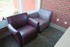 LOT, SOFA, 2 ARM CHAIRS, 3 END TABLES, INSIGNIA LCD TV, RECEPTION DESK, SMALL BOOK CASE W/BOOKS, PICNIC TABLE (OUTSIDE), PICNIC TABLE (BY ROAD SIDE), - 3