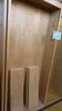 LOT, 4 LARGE DOUBLE SIDED WOODEN BOOK CASES WITH SHELVES IN LIGHT OAK, LOURDES, UPPER FLOOR, RM GYM - 2