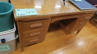 LOT, 1-WOODEN DESK, 1-STEEL DESK, LOURDES, UPPER FLOOR, RM GYM