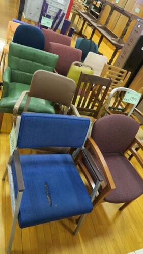 LOT, 15 MISC CHAIRS, AS SHOWN, LOURDES, UPPER FLOOR, RM GYM