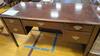 LOT, CHERRY OFFICE FURNITURE, L SHAPED DESK, 2 REGULAR DESKS, VASE, LOURDES, UPPER FLOOR, RM GYM - 2