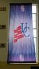 LOT, 13 MID SOUTH CONFERENCE SCHOOL BANNERS, CURRENTLY ON GYM WINDOWS AND WALL, LOURDES, UPPER FLOOR, RM GYM - 8