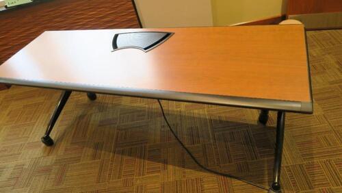 LOT, 2-EXECUTIVE BOARD ROOM TABLES WITH MODESTY SHIELD, HUNDLEY, 2ND FLOOR, RM BOARD ROOM 203