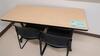 LOT, 1 STUDENT TABLE WITH 2 HON STACK CHAIRS, HUNDLEY, 3RD FLOOR, RM 304