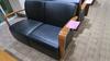 LOT, 4-LEATHER AND WOOD ARM CHAIRS, 4 SMALL TABLES, HUNDLEY, 2ND FLOOR, RM SOUTH - 3