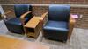 LOT, 4-LEATHER AND WOOD ARM CHAIRS, 3 SMALL TABLES, HUNDLEY, 2ND FLOOR, RM SOUTH - 3