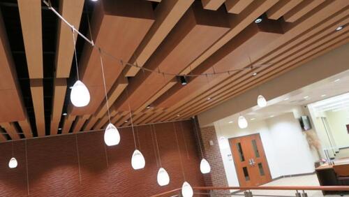 LIGHT FIXTURE, 9 GLOBES AND FLEXIBLE POWER BAR, HUNDLEY, 2ND FLOOR, RM SOUTH