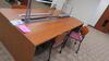 LOT, 4 PLACE STUDENT STUDY TABLES WITH LIGHTS AND 4 ROLLING CHAIRS, HUNDLEY, 2ND FLOOR, RM WEST