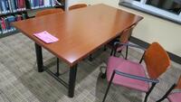 LOT, WORK TABLE WITH 4 ROLLING CHAIRS, HUNDLEY, 2ND FLOOR, RM WEST