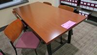 LOT, WORK TABLE WITH 4 ROLLING CHAIRS, HUNDLEY, 2ND FLOOR, RM WEST