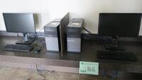 LOT, 3 COMPUTER SYSTEMS, 2-DELL OPTIPLEX 7010, 1-DELL OPTIPLEX 740, WITH MONITORS, KB, MOUSE, HUNDLEY, 1ST FLOOR, RM 127 HALLWAY