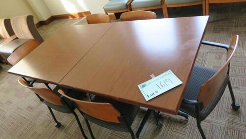 LOT, 2-SQUARE CAF TABLES, 6-ROLLING CHAIRS, HUNDLEY, 1ST FLOOR, RM MATTINGLY READING ROOM