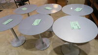 LOT, 6 STEEL OUTDOOR ROUND CAFÃ‰ TABLES, HUNDLEY, 1ST FLOOR, RM ENTRY WAY