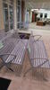 LOT, 2 STEEL OUTDOOR BENCHES, HUNDLEY, 1ST FLOOR, RM ENTRY WAY - 2