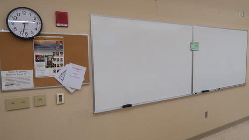 LOT, 2-WHITE BOARDS, 1-CORK BOARD, HAMILTON, 2ND FLOOR, RM 117