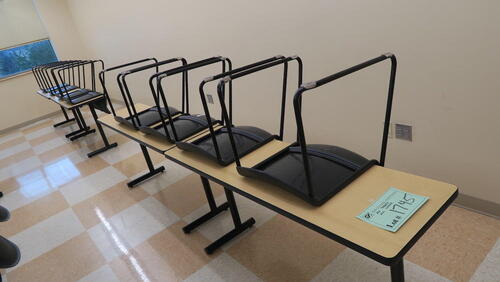 LOT, 12 STUDENT TABLES, 24 HON STACK CHAIRS, HAMILTON, 2ND FLOOR, RM 114