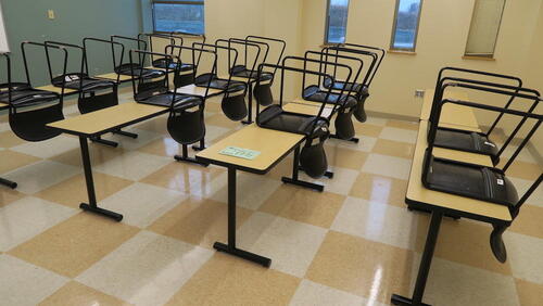 LOT, 10-STUDENT TABLES, 20-HON STACK CHAIRS, HAMILTON, 2ND FLOOR, RM 107