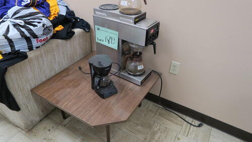 LOT, GFS STAINLESS STEEL COMMERCIAL COFFEE BREWER W/ 2 CARAFE, MR COFFEE, AS SHOWN, LOURDES, LOWER FLOOR, RM LO5