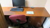 LOT, 2-WOODEN DESKS, 2-OFFICE CHAIRS, 1-DESK CHAIR, 2-TOWER COMPUTER SYSTEMS MONITOR KB MOUSE, DELL, HP , 1-WORK TABLE W/ MODESTY SHIELD, SYLVANIA CRT TV, LOURDES, LOWER FLOOR, RM LO6