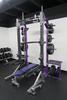 HAMMER STRENGTH BENCH PRESS MACHINE MODEL HDLSTOR-SA/HDLHRL, MAX TRAINING WEIGHT 855 LBS, 2014. , LOURDES HALL, LL FLOOR, RM WEIGHT ROOM - 2