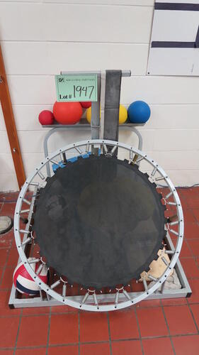 LOT, MINI TRAMP/BALL RETURN TRAINER PLUS MISC BALLS, LOURDES, LL FLOOR, RM TRAING ROOM