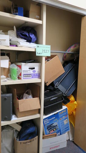 LOT,MISC OFFICE SUPPLIES, MISC GRADUATION ROBES, MISC ITEMS, AS SHOWN, HAMILTON, 1ST FLOOR, RM 011