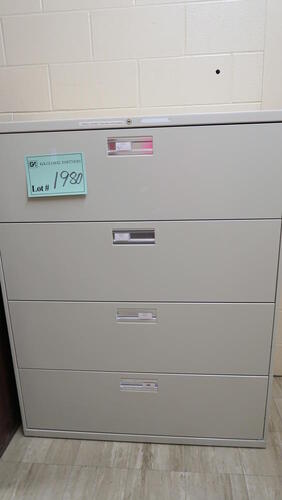 LOT, 1-HON 4 DRAWER LATERAL FILE CABINET, 1-3 DRAWER LATERAL FILE CABINET, LOURDES, ML FLOOR, RM MAIN HALL