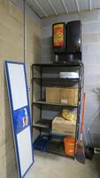 LOT, CONCESSION STAND CONTENTS, NACHO CHEESE DISPENSERS, ICE MAKER, COFFE MAKER, MICROWAVE, HOT DOG ROLLER, POPCORN MAKER, TOASTER OVEN, PIZZA WARMER,