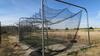 LOT, LARGE BATTING CAGE, PITCHER SAFETY NET, WOODEN NET FRAME, 2 TALL NETS AND FRAMES, SALT RIVER COMPLEX, FLOOR, RM LOWER DIAMOND - 9