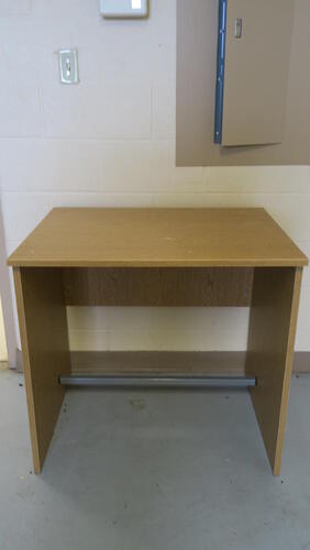 LOT, 1-SMALL DESK, 1-3 DRAWER DRESSER, 1-BOOK SHELF, 1-FOLDING TABLE, DOMINIC DORM, 3RD FLOOR, RML3