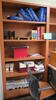 LOT, BOOK CASE, TABLE, CHAIRS, 7-BOXES MISC BOOKS, HUNDLEY, 1ST FLOOR, RM LIBRARY OFFICE HALLWAY - 6