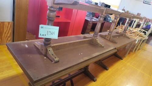 LOT, 4 WOODEN TABLES, LOURDES, UPPER FLOOR, RM GYM