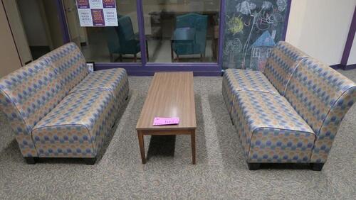 LOT, 4 SOFA PIECES AND COFFEE TABLE, SPALDING, LOWER LEVEL FLOOR, RM STUDENT CENTER