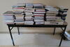 LOT, 1-FOLDING TABLE, APPROXIMATELY 160 PSYCH TEXT BOOKS AND VIDEOS, HAMILTON, 1ST FLOOR, RM OFFICE HALLWAY