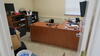 LOT, CONTENTS OF OFFICE, 1- L SHAPE DESK, 2- SMALL FILE CABINETS, 1- DESK CHAIR, 1- SIDE CHAIR, LOURDES, ML FLOOR, RM MAIN HALL