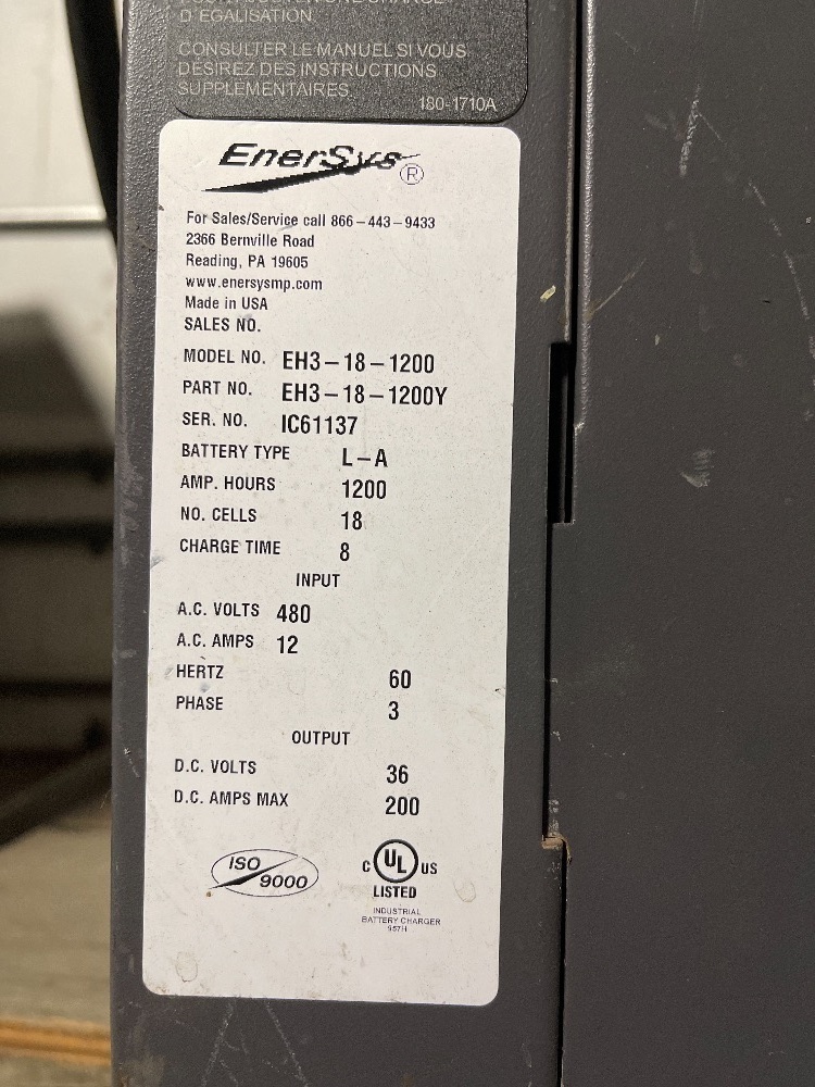 ENERSYS ENFORCER HF 36 VOLT BATTERY CHARGER MODEL EH3-18-1200