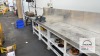 Large metal worktop bench with vice - 4