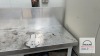 Large metal worktop bench with vice - 6