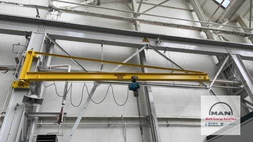 500KGS SWL COLUMN MOUNTED JIB CRANES - OVER BRACED