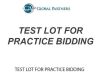 Test Lot For Practice Bidding