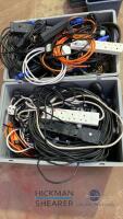 2 boxes assorted mains cables