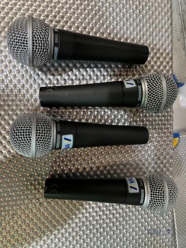 Shure SM58 Vocal mics x 4